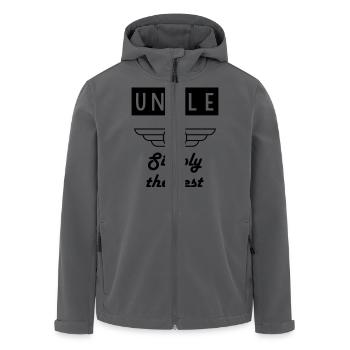 Onkel / Tante / Vetter / Cousin / Kusine - Recycelte Männer Softshell-Jacke von Stanley/Stella - Schwarz - Vorne - AI Model Male 185 light (185cm)
