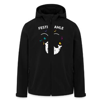 Festiwhale - Men’s Recycled Softshell Jacket by Stanley/Stella - black - Front - AI Model Male 185 light (185cm)