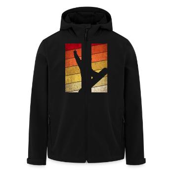 Retro Snowboard Snowboarder Winter Sport Oldschool - Recycelte Männer Softshell-Jacke von Stanley/Stella - Schwarz - Vorne - AI Model Male 185 light (185cm)