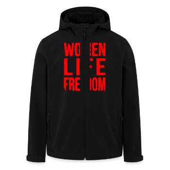 Women life freedom iran - Men’s Recycled Softshell Jacket by Stanley/Stella - black - Front - AI Model Male 185 light (185cm)
