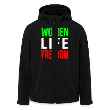 Women life freedom - Recycelte Männer Softshell-Jacke von Stanley/Stella - Schwarz - Vorne - AI Model Male 185 light (185cm)