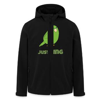 wellensittich just sing - Recycelte Männer Softshell-Jacke von Stanley/Stella - Schwarz - Vorne - AI Model Male 185 light (185cm)