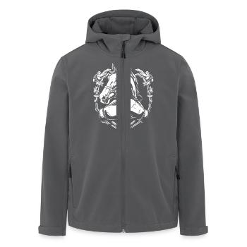 Pferd Boxer Boxen MMA - Recycelte Männer Softshell-Jacke von Stanley/Stella - Schwarz - Vorne - AI Model Male 185 light (185cm)