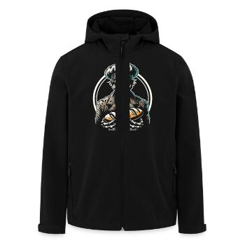 Baking Dead Zombie Bäcker gruseliger Bäcker - Recycelte Männer Softshell-Jacke von Stanley/Stella - Schwarz - Vorne - AI Model Male 185 light (185cm)