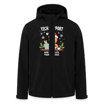 Support technique, je suis là pour supprimer vos cookies - Veste softshell homme en polyester recyclé Stanley/Stella - noir - Devant - AI Model Male 185 light (185cm)