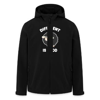 Différent est un bon mouton noir - Veste softshell homme en polyester recyclé Stanley/Stella - noir - Devant - AI Model Male 185 light (185cm)