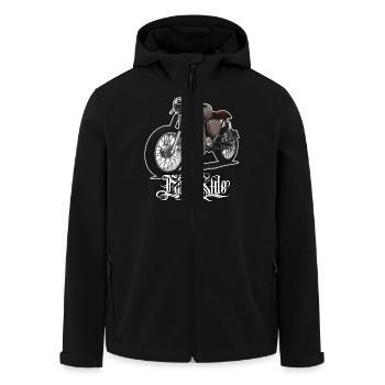 S51 (marron) // Illustration - Veste softshell homme en polyester recyclé Stanley/Stella - noir - Devant - AI Model Male 185 light (185cm)