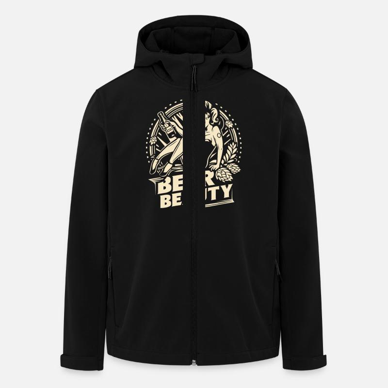 Beauté de la bière - Veste softshell homme en polyester recyclé Stanley/Stella - noir