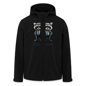 The Blues Raccoons - Recycelte Männer Softshell-Jacke von Stanley/Stella - Schwarz - Vorne - AI Model Male 185 light (185cm)
