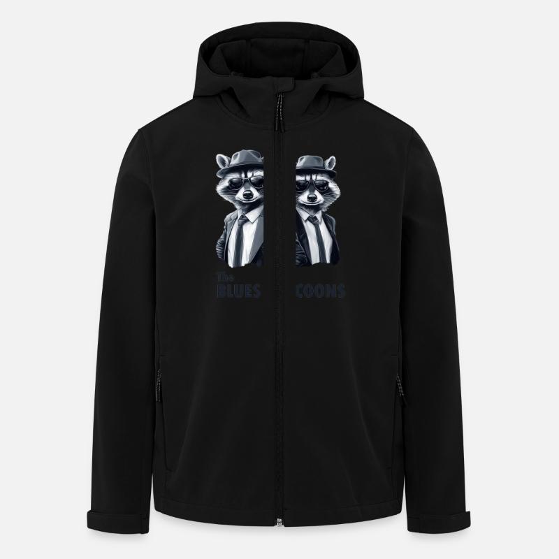 The Blues Raccoons 3 - Men’s Recycled Softshell Jacket by Stanley/Stella - black