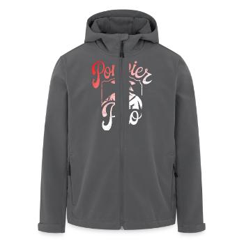Pompier Pro - Veste softshell homme en polyester recyclé Stanley/Stella - charbon - Devant - AI Model Male 185 light (185cm)