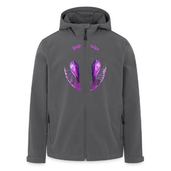 Crocuses Happy Easter - Men’s Recycled Softshell Jacket by Stanley/Stella - black - Front - AI Model Male 185 light (185cm)