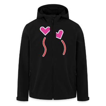 Sweet Couple 00 - Men’s Recycled Softshell Jacket by Stanley/Stella - black - Front - AI Model Male 185 light (185cm)