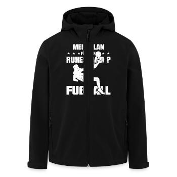 Mein Plan für den ruhestand fußball - Recycelte Männer Softshell-Jacke von Stanley/Stella - Schwarz - Vorne - AI Model Male 185 light (185cm)