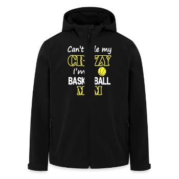 Crazy Basketball Mom - Men’s Recycled Softshell Jacket by Stanley/Stella - black - Front - AI Model Male 185 light (185cm)