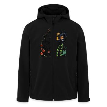 Blumen - Recycelte Männer Softshell-Jacke von Stanley/Stella - Schwarz - Vorne - AI Model Male 185 light (185cm)