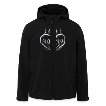 Tribal Heart Tattoo for Emo and Goth - Men’s Recycled Softshell Jacket by Stanley/Stella - black - Front - AI Model Male 185 light (185cm)