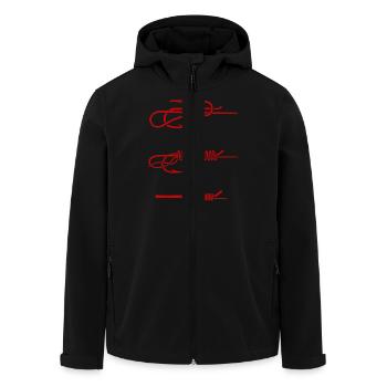 Angelhaken Knoten Anleitung - Recycelte Männer Softshell-Jacke von Stanley/Stella - Schwarz - Vorne - AI Model Male 185 light (185cm)