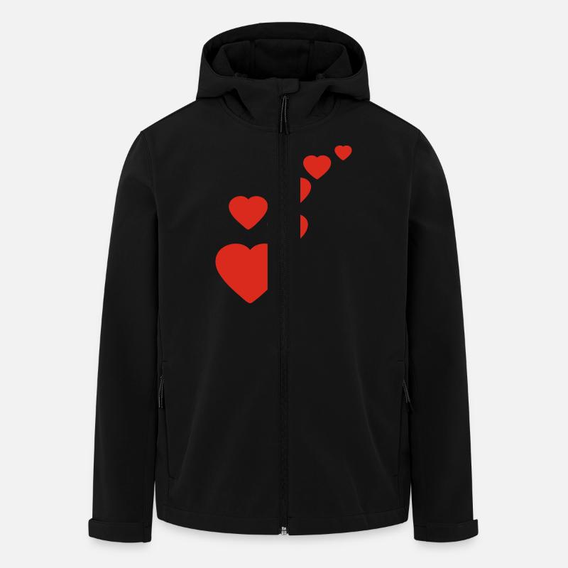 Herz - Recycelte Männer Softshell-Jacke von Stanley/Stella - Schwarz