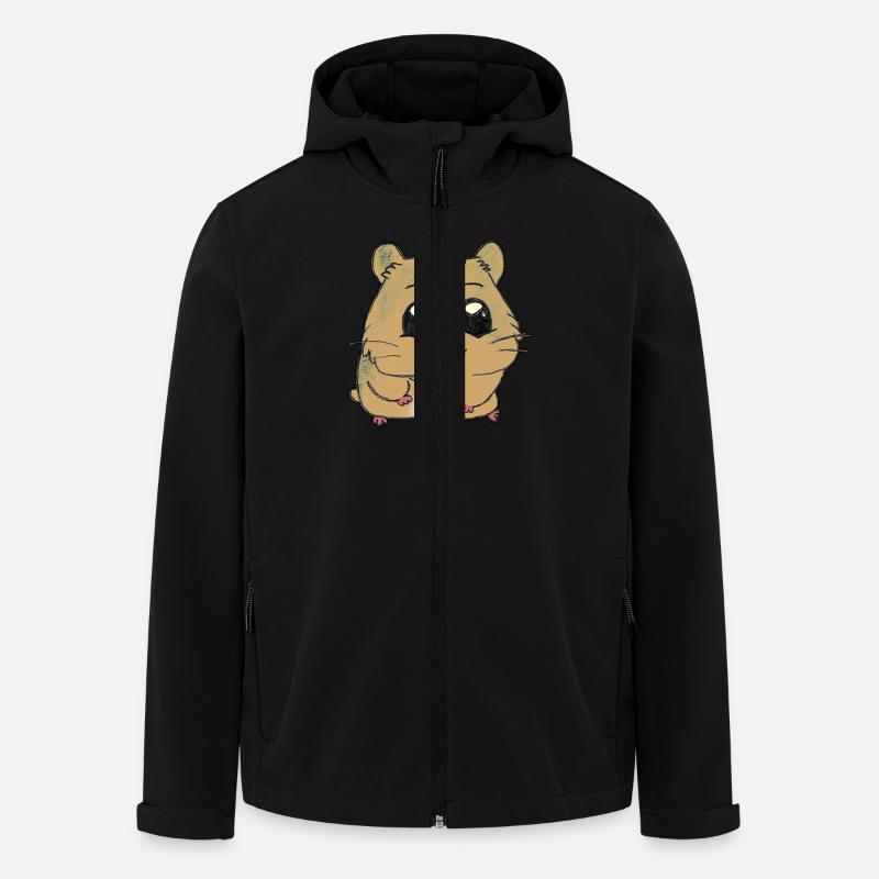 Dicker kuschel Hamster - Recycelte Männer Softshell-Jacke von Stanley/Stella - Schwarz