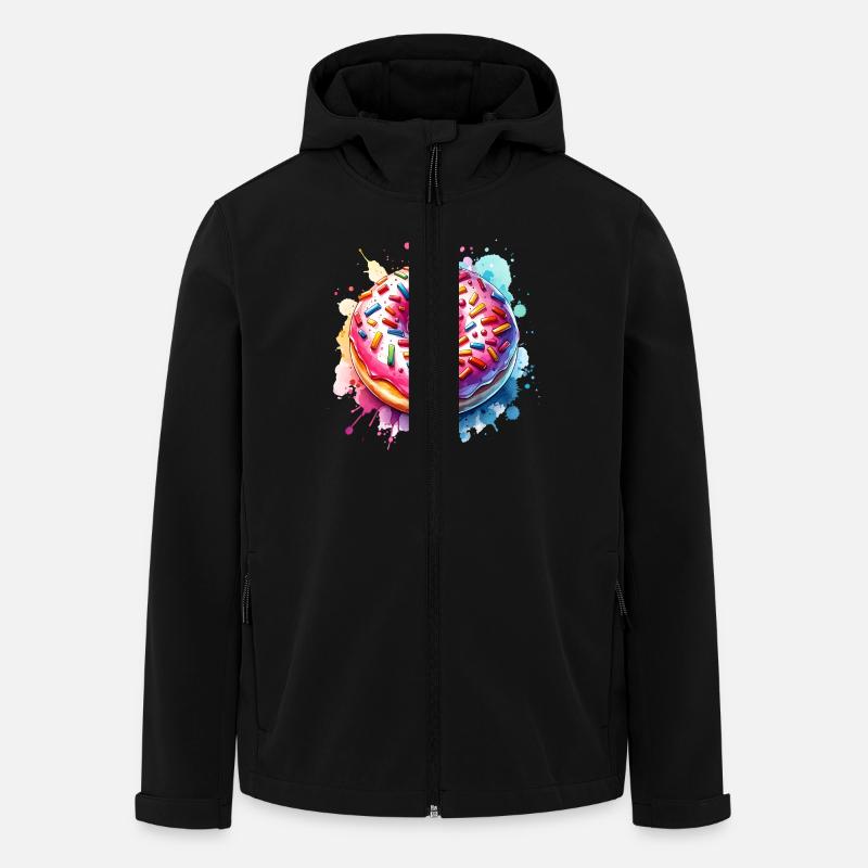 Doughnut - Men’s Recycled Softshell Jacket by Stanley/Stella - black