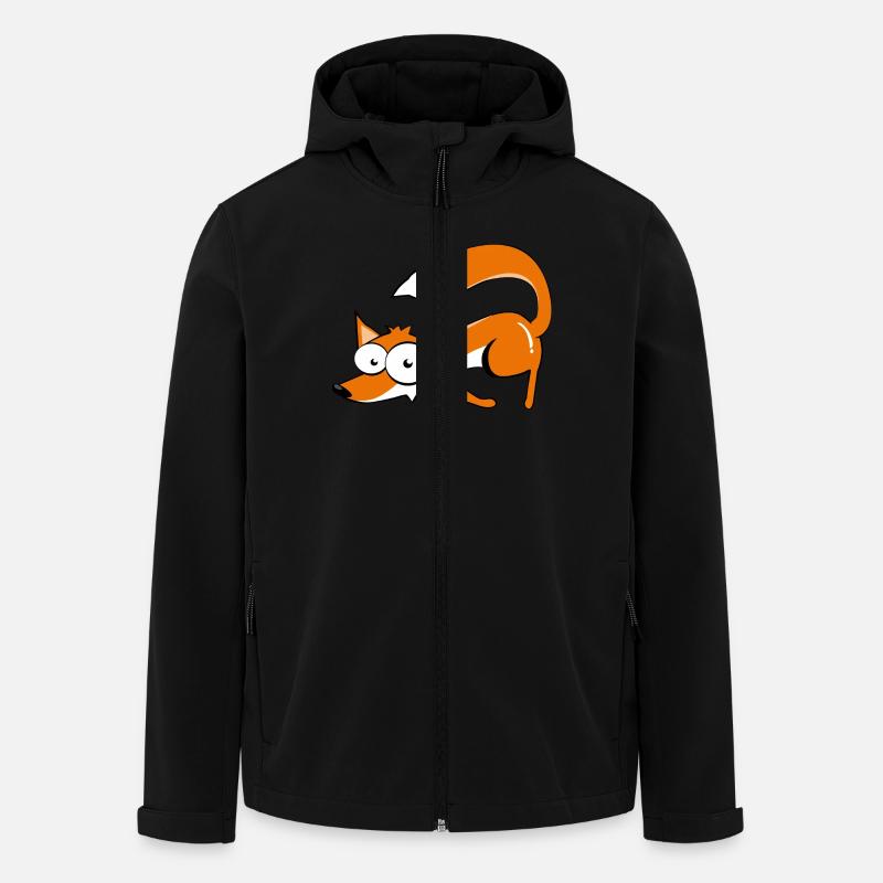 Fuchs - Recycelte Männer Softshell-Jacke von Stanley/Stella - Schwarz