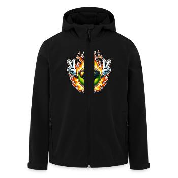 Tennis Peace - Veste softshell homme en polyester recyclé Stanley/Stella - noir - Devant - AI Model Male 185 light (185cm)