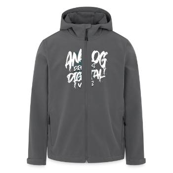 Synthesizer - Recycelte Männer Softshell-Jacke von Stanley/Stella - Anthrazit - Vorne - AI Model Male 185 light (185cm)