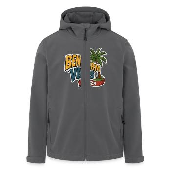 Benidorm Vibes 2025 - Men’s Recycled Softshell Jacket by Stanley/Stella - black - Front - AI Model Male 185 light (185cm)