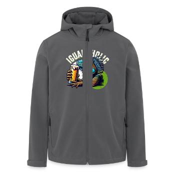 Bière Iguana - Veste softshell homme en polyester recyclé Stanley/Stella - charbon - Devant - AI Model Male 185 light (185cm)