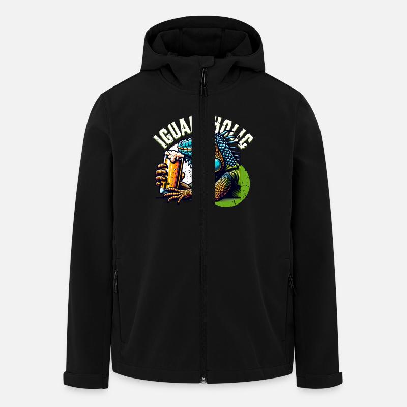 Bière Iguana - Veste softshell homme en polyester recyclé Stanley/Stella - noir