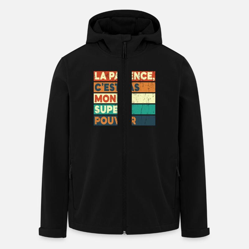 Pas Mon Super-Pouvoir - Veste softshell homme en polyester recyclé Stanley/Stella - noir