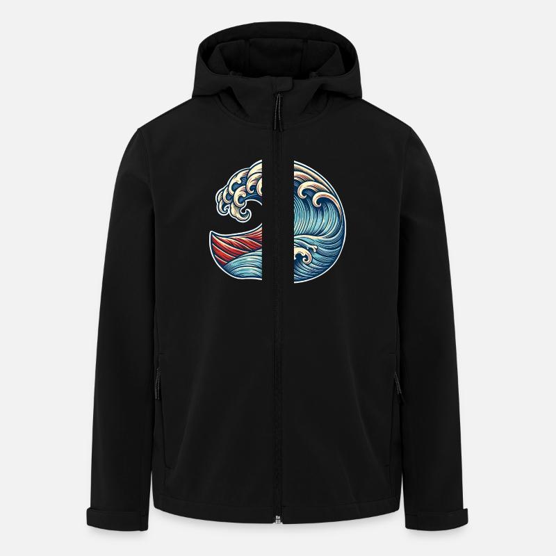 Wave - Men’s Recycled Softshell Jacket by Stanley/Stella - black