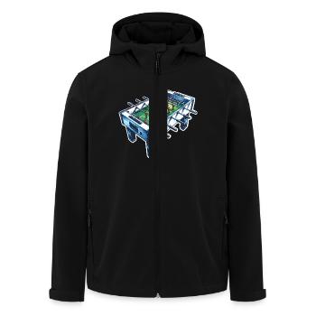 Tischkicker Tischfußball - Recycelte Männer Softshell-Jacke von Stanley/Stella - Schwarz - Vorne - AI Model Male 185 light (185cm)