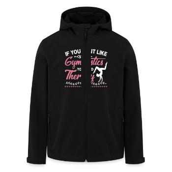 Gymnastik Training Fitness Gym - Recycelte Männer Softshell-Jacke von Stanley/Stella - Schwarz - Vorne - AI Model Male 185 light (185cm)