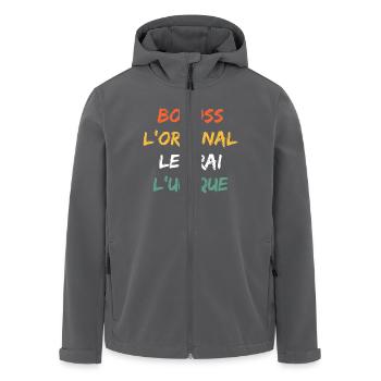 boloss - Veste softshell homme en polyester recyclé Stanley/Stella - noir - Devant - AI Model Male 185 light (185cm)