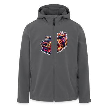 Voiture de sport tuning voiture - Veste softshell homme en polyester recyclé Stanley/Stella - charbon - Devant - AI Model Male 185 light (185cm)