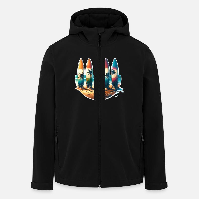Surfen Surfer - Recycelte Männer Softshell-Jacke von Stanley/Stella - Schwarz