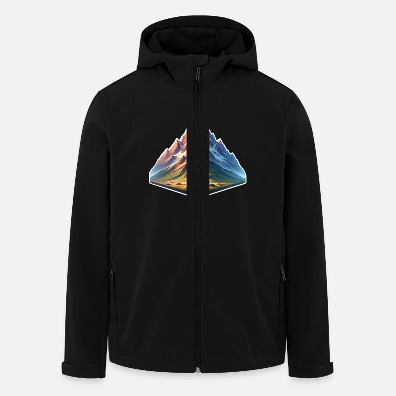 Berg - Recycelte Männer Softshell-Jacke von Stanley/Stella - Schwarz