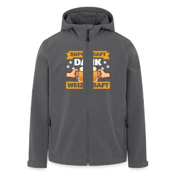 Vatertag Herrentag Geschenk Weizen Hefeweizen - Recycelte Männer Softshell-Jacke von Stanley/Stella - Schwarz - Vorne - AI Model Male 185 light (185cm)