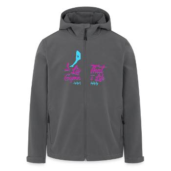 Gymnastik Training Fitness Gym - Recycelte Männer Softshell-Jacke von Stanley/Stella - Schwarz - Vorne - AI Model Male 185 light (185cm)