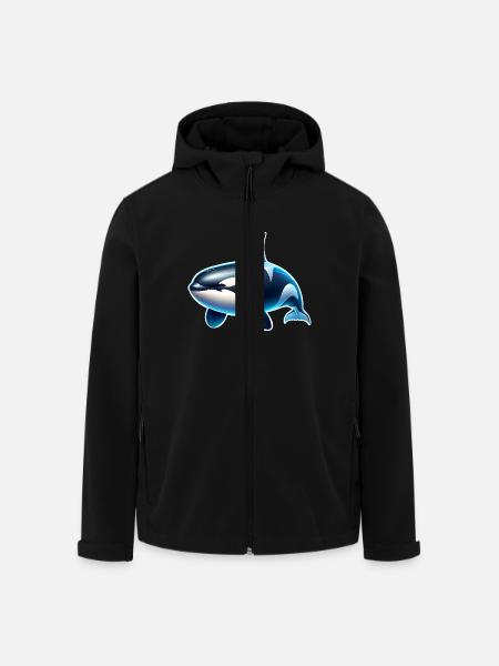 Orca Killer Whale - Men’s Recycled Softshell Jacket by Stanley/Stella - black