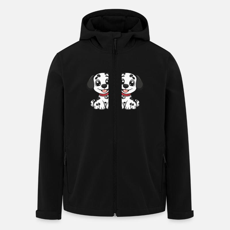 Dalmatian Dog Comic - Men’s Recycled Softshell Jacket by Stanley/Stella - black