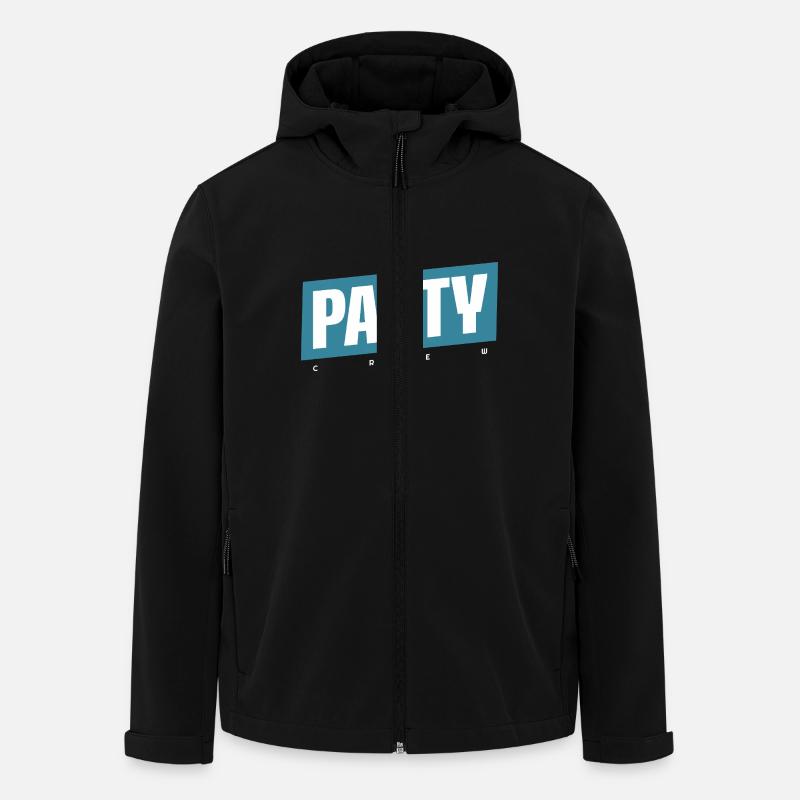 Party Crew - Recycelte Männer Softshell-Jacke von Stanley/Stella - Schwarz