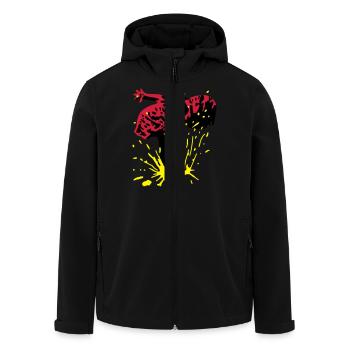 splash - Recycelte Männer Softshell-Jacke von Stanley/Stella - Schwarz - Vorne - AI Model Male 185 light (185cm)