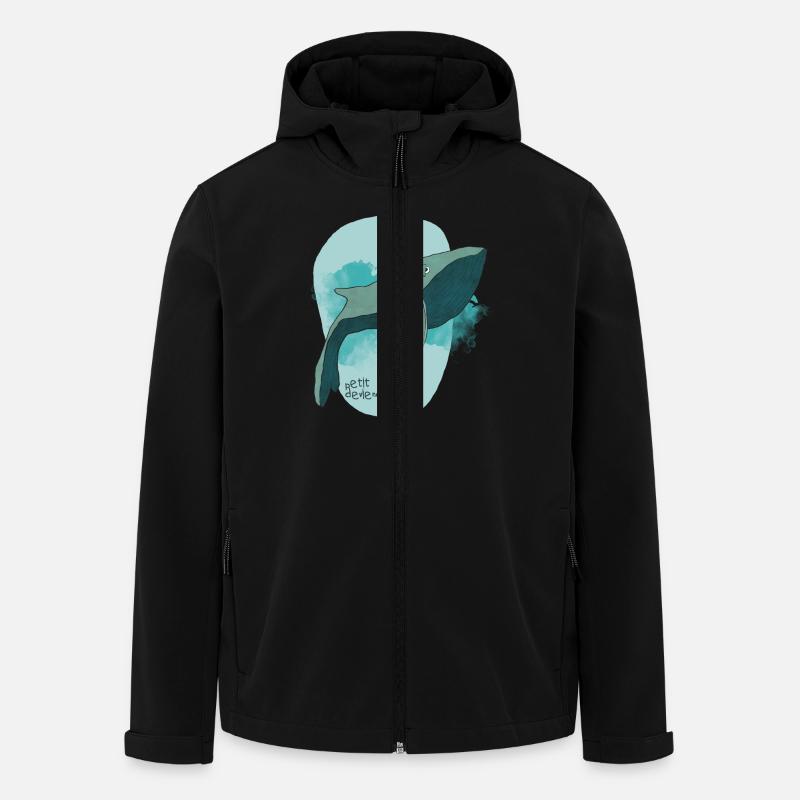 baleine - Veste softshell homme en polyester recyclé Stanley/Stella - noir