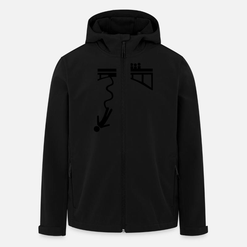 Bungee jumping - Men’s Recycled Softshell Jacket by Stanley/Stella - black