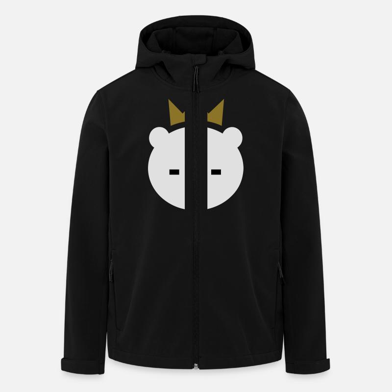 Berliner Bär - Recycelte Männer Softshell-Jacke von Stanley/Stella - Schwarz