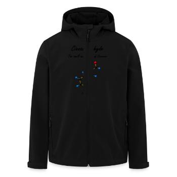 Science - Veste softshell homme en polyester recyclé Stanley/Stella - noir - Devant - AI Model Male 185 light (185cm)