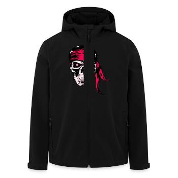 Death skull Pink - Veste softshell homme en polyester recyclé Stanley/Stella - noir - Devant - AI Model Male 185 light (185cm)